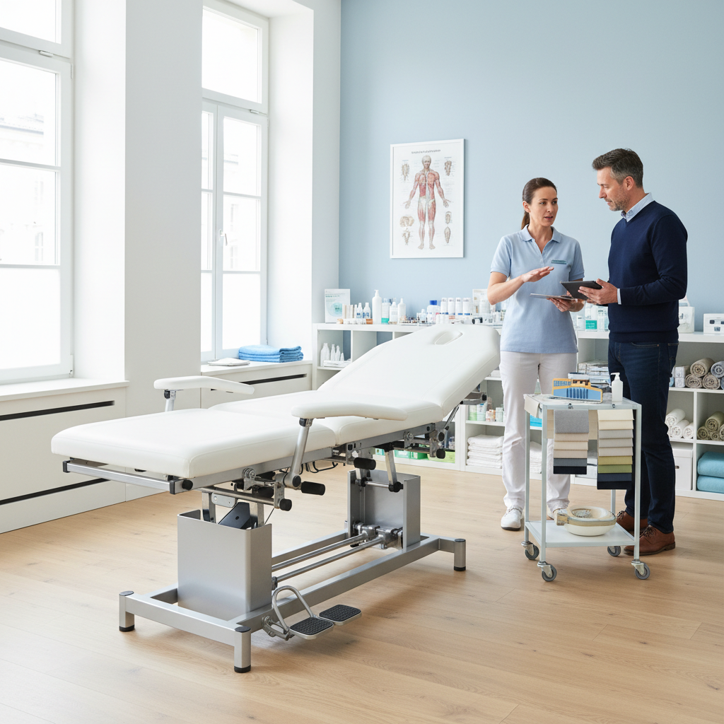 Realistische foto passend bij Behandeltafel kopen: waar moet u op letten? voor website SEO-tekst; ho